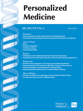 Cover of the Jornal Persolaized Medicine