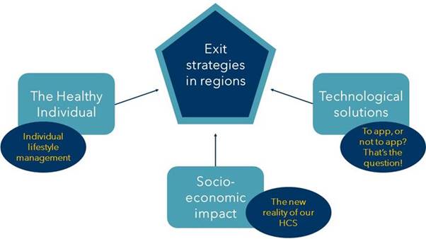 Infographic SAPHIRe online workshop on exit strategies